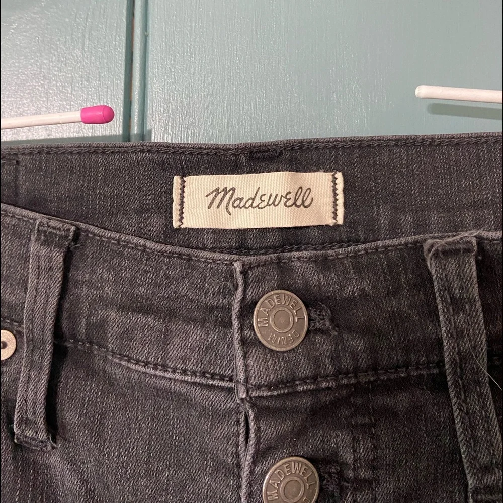 Madewell Women’s 10”High Rise Skinny Button Fly Black Jeans Size 29